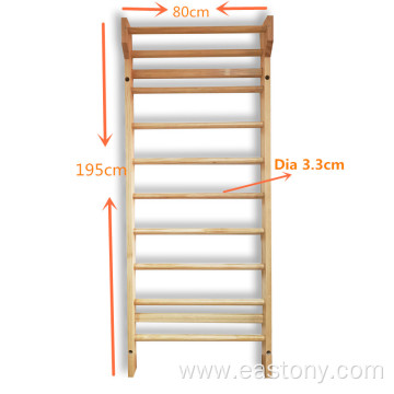 Swedish Ladder Fitness Pull Up Bar Wall Mounted